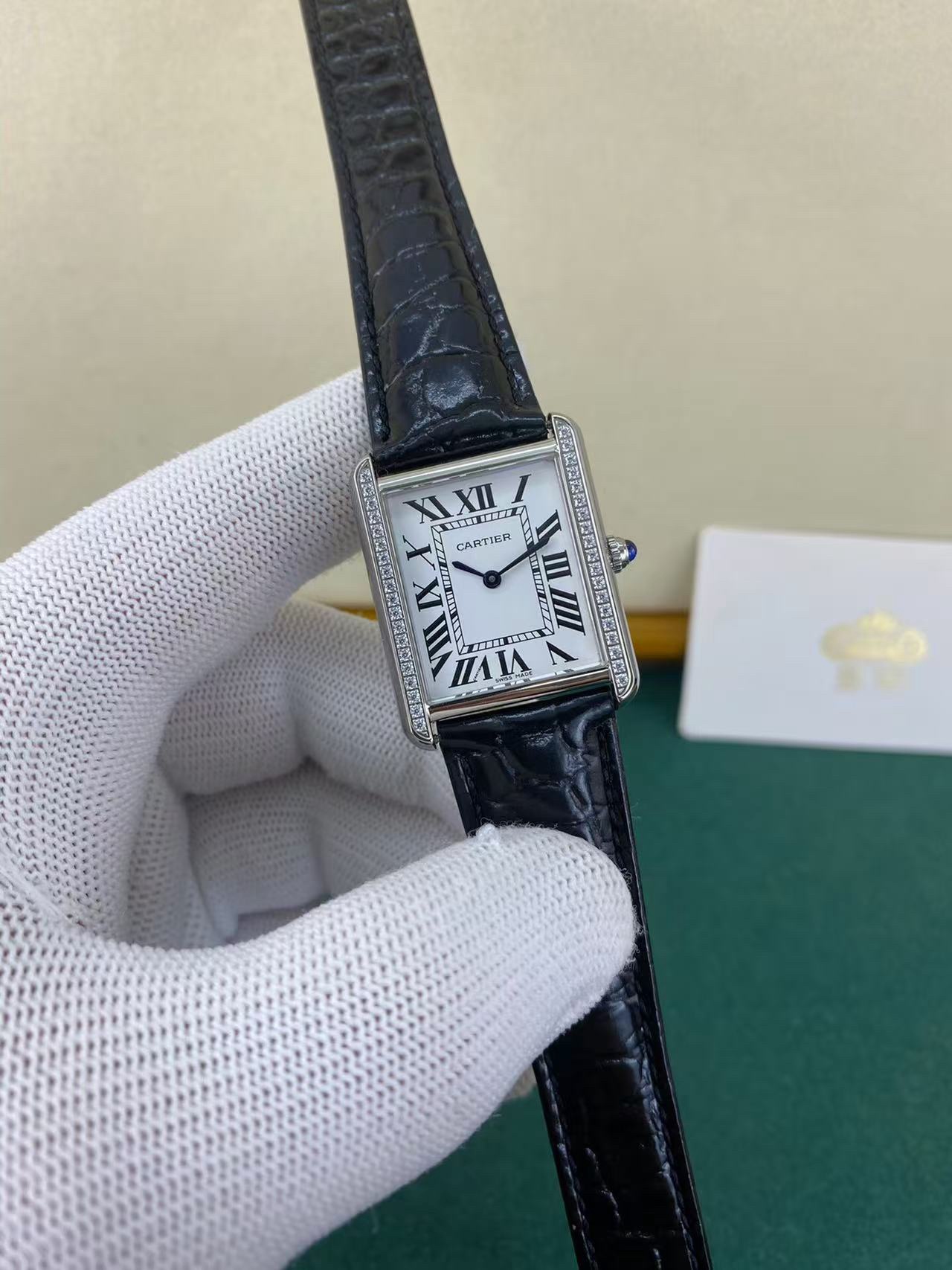 Cartier Tank Diamond Bezel Lady