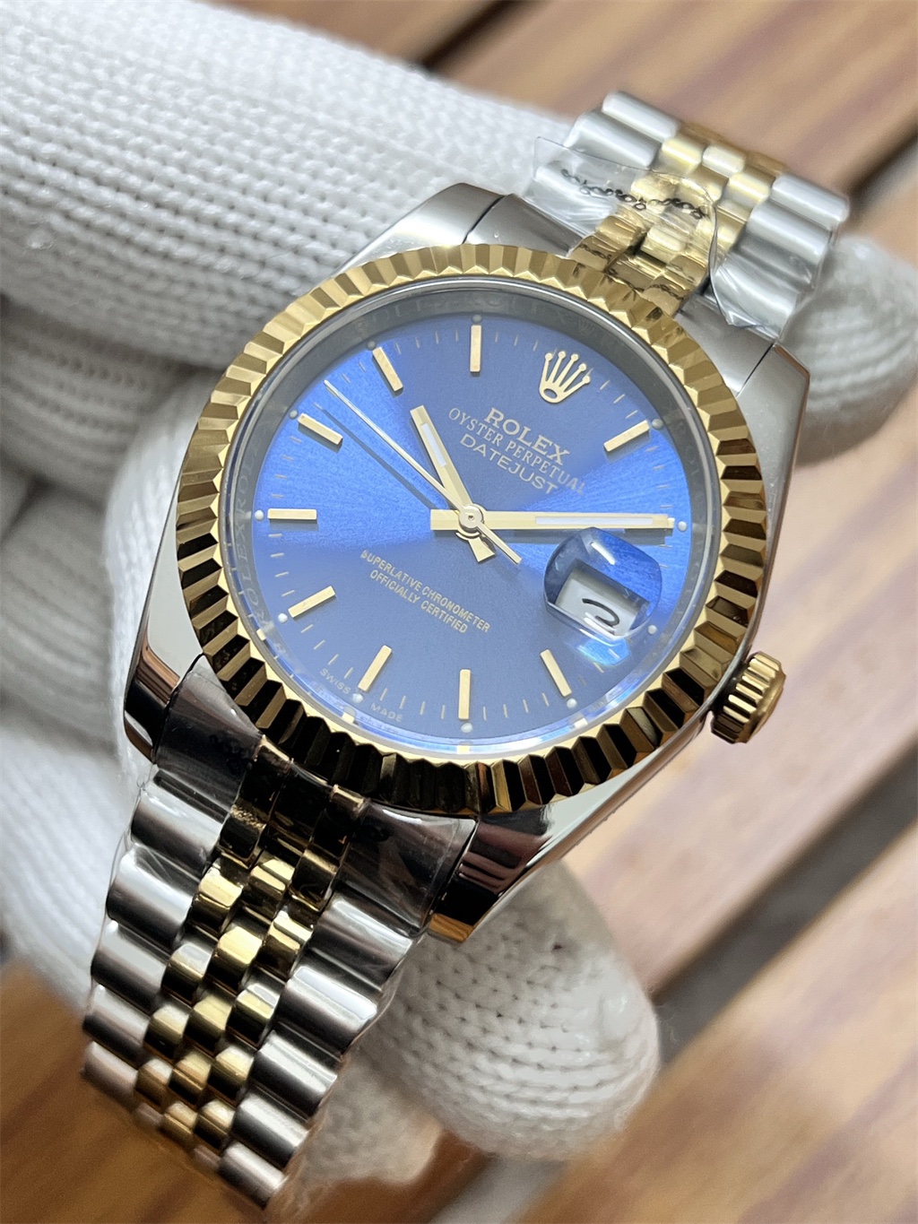 Rolex Oyster Perpetual Datejust blue Dial - Image 2