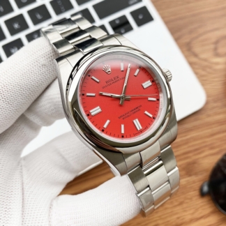 Rolex Oyster Perpetual Coral Red lacquer Dial Lady