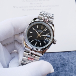 Rolex datejust black case Fluted Bezel