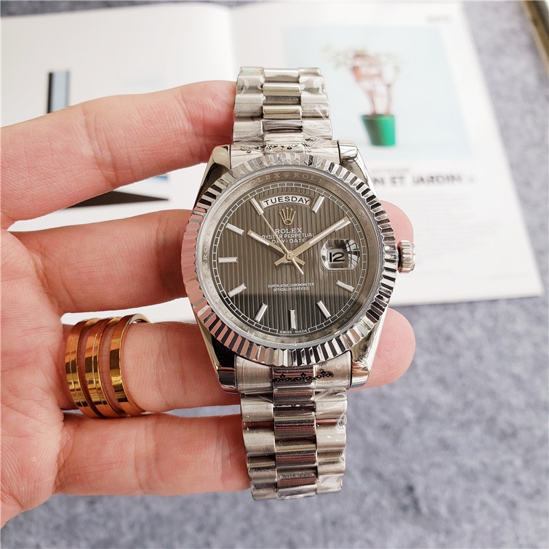 Rolex Day date Slat Grey Dial